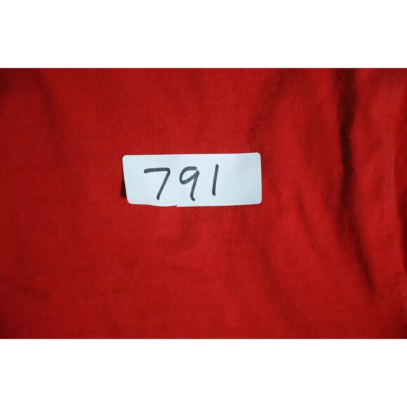 Vintage Champion T-Shirt Mens M Red Crew Neck Spell Out Logo Embroidered Cotton - Picture 9 of 9